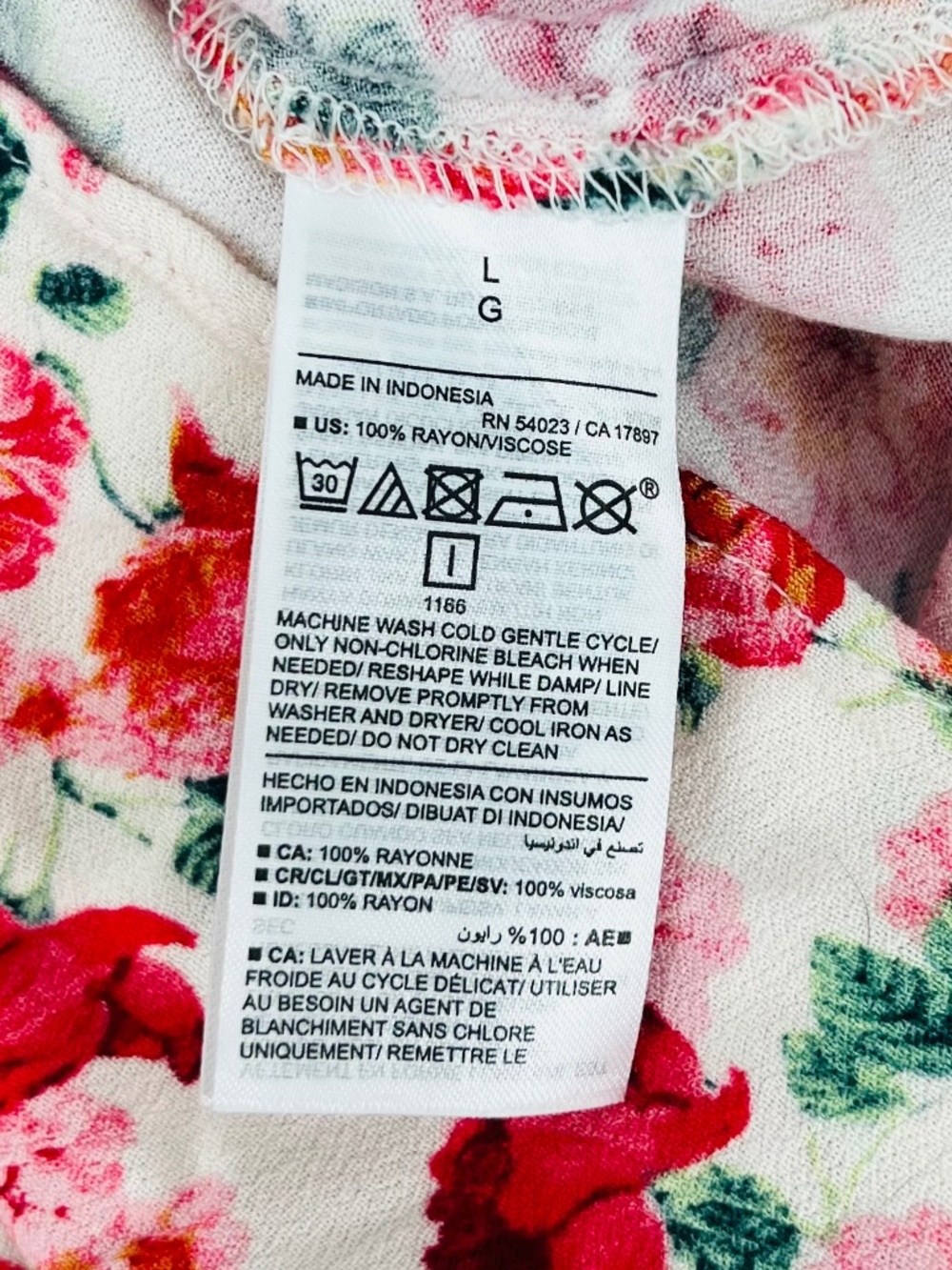 Old Navy NWT Short Sleeve Floral Midi Dress L V-Neck Puff Roses Lightweight Vaca - Picture 10 of 15